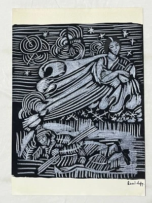 RAOUL DUFY 绘画旧纸签名盖章复古 — 第 1/3 张图片