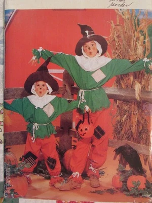 Sweet OOP BUTTERICK 4287 Boys & Girls Scarecrow COSTUME PATTERN S-XL/4-14 UC - Image 1 of 3
