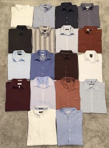 Lotto 34 camicie uomo extra large (XL) manica lunga abbottonate casual/vestito  - Foto 1 di 2