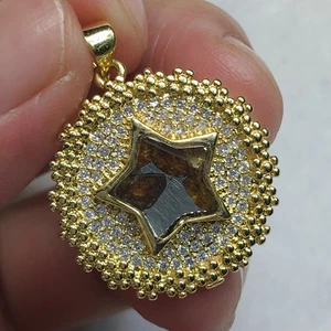 Collar Meteorito Palasita 28.55Ct Colgante Meteorito Brenham - Imagen 1 de 6