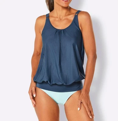 feel good Damen Oversized-Tankini-Top Bademode dunkelblau Gr. 38 (Cup-C) NEU - Bild 1 von 2