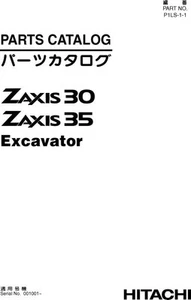Hitachi ZAXIS 30 ZAXIS 35 excavator parts catalog manual - Picture 1 of 5