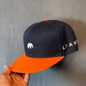 LFANT Navy Orange Snapback Hat Streetwear Elephant Logo Baseball Cap Streetwear - Picture 1 of 8