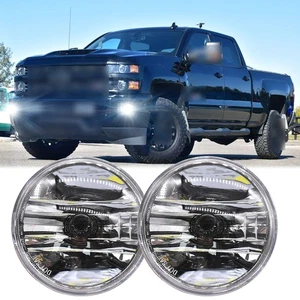 FITS 2015-2019 Chevrolet Silverado 2500 HD Pair Front 4" Inch Round Fog Lights - Bild 1 von 11