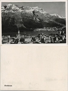 Ansichtskarte St. Moritz Panorama-Ansicht Ort und Alpen 1930 - Bild 1 von 3