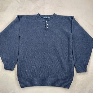 Cherokee Mens Sweater Small Henley Vintage 90s Y2K Made in USA Chunky Outdoors - Picture 1 of 9