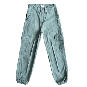 Levis Pants Womens 23x25 Cargo Baggy Pants High Waist Army Green Utility Jogger - Picture 1 of 7