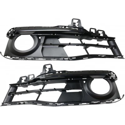 For BMW 328i/328i xDrive Fog Light Cover 2016 Driver & Passenger Pair Black DOT - Image 1 of 4