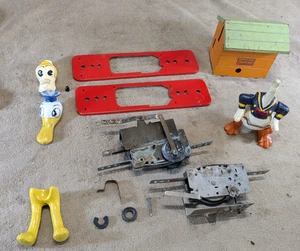 Lionel Prewar 1107 Donald Duck Pluto Handcar Parts Rare Orange 1930s Untested - Picture 1 of 24