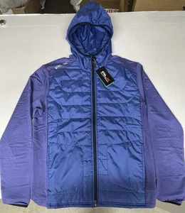RLX Ralph Lauren Mens Polo Golf Hybrid Full-Zip Hoodie Blue Size Medium NEW $268 - Picture 1 of 5