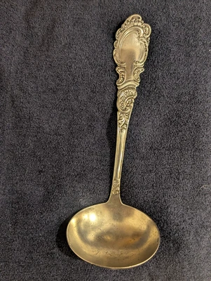 Aldine Rogers and Hamilton Silver-Plate Soup/Gravy Ladle 7 Inch Ornate - Image 1 of 4