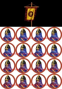 16PCS China Empire Qing Dynasty Eight Banner Blue Corps 4cm Plastic Figure Toy - Picture 1 of 1