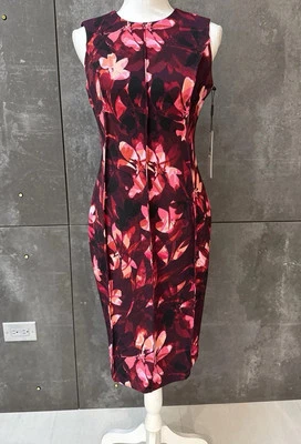 Calvin Klein Floral Printed Scuba Sheath Dress Women’s NWT Size 4 - Image 1 of 4
