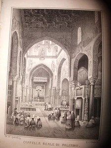 PALERMO CAPPELLA REALE  Le coste e le isole del MEDITERRANEO 1841 SICILIA - Imagen 1 de 1