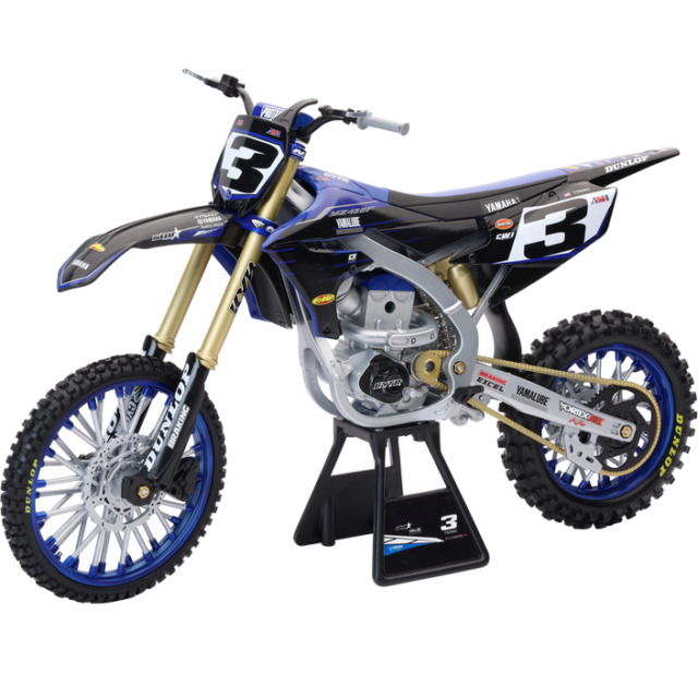 Moto de Ferro Trilha Miniatura Yamaha YZ 250 1:6 na Caixa New-Ray