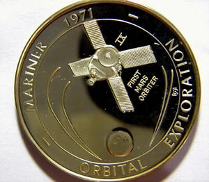 Vintage NASA JPL Gold/Silber MARINER Toned Explorer Medallion #26 Extreml RARE! - Bild 1 von 6
