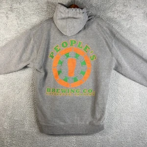 People’s Brewing Company Lafayette Indiana Hoodie XL Very Good Condition - Foto 1 di 8