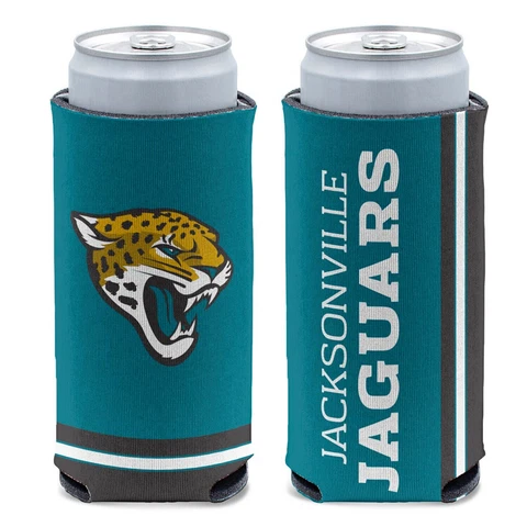 New NFL Jacksonville Jaguars Football Licensed Slim Can Cooler Drink Cooler Cover