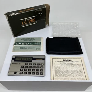 Vtg Casio LC-785 Electronic Calculator w Box Case Operating Manual LC-785B WORKS - Picture 1 of 24