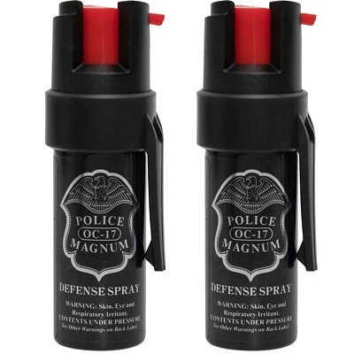 PACK 2 Police Magnum OC spray de pimienta .50 OZ clip de bolsillo seguridad de defensa personal Foto 1 de 4