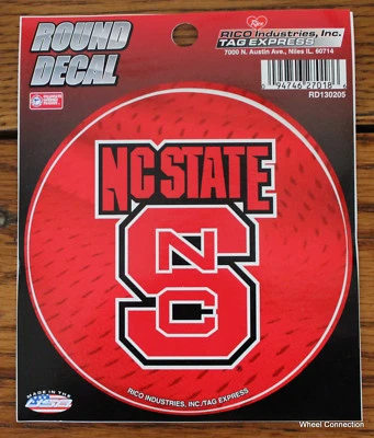 NC State Wolfpack University NCAA Round Decal Car Window Sticker 4.5" College - Image 1 of 4
