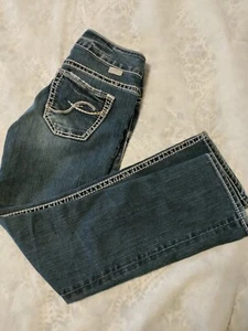 Silver Jeans Damen W26 Blau Suki Capri Low-Rise Denim - Bild 1 von 16