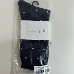 J. Jill Crew-Socken gepunktet marineblau & cremefarben - Bild 1 von 5