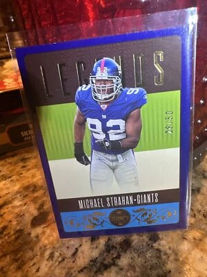 2023 Legacy Michael Strahan Legends Blue Parallel #28/50 Giants - Image 1 of 2