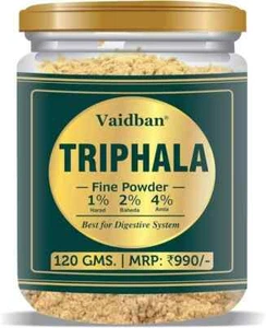 Polvo fino/Churna Vaidban Triphala - Mejora tu digestión AJUSTE Y GOLPE (120 gm) - Imagen 1 de 7