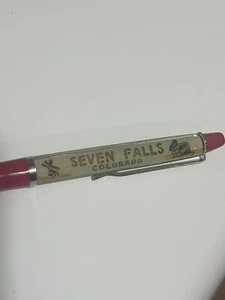 VINTAGE Pink Seven Falls Colorado FLOATY PEN MOVING - Picture 1 of 4