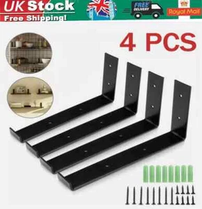 4X Shelf Brackets Rustic Heavy Duty Industrial Scaffold Board Shelf Wall Bracket - Picture 1 of 13