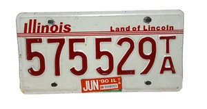 Illinois License Plates 1990 575 529 TA Trailer - Picture 1 of 5