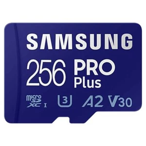 Samsung PRO PLUS microSD card 180MBs U3, V30, A2, & adapter 256GB MB-MD256SA/EU - Picture 1 of 4