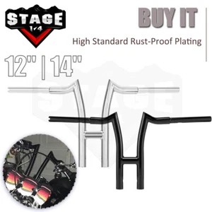 12" | 14" Sharp Handlebar Evil T Bars For Harley Softail Sportster Dyna Touring - Picture 1 of 9