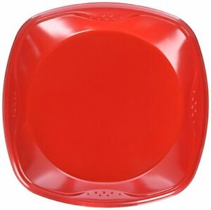 Solo Squared 10.25in Plastic Plates 30 CT - Red