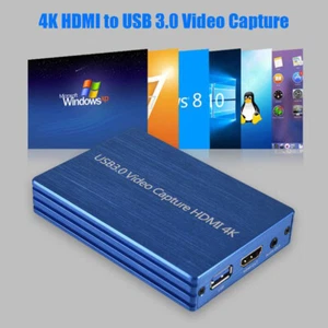 USB 3.0 4K HDMI Recording Box HD Video Capture Card 1080P Recorder Driverless - Afbeelding 1 van 10