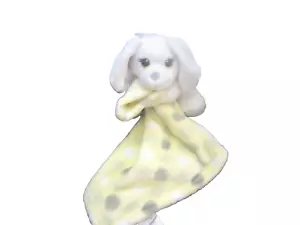 Manta de seguridad para bebé Little Beginnings cachorro perro felpa blanca amarilla gris Lovey - Imagen 1 de 3