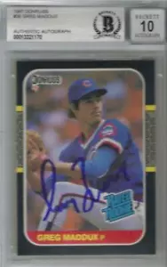 1987 Greg Maddux Donruss Auto RC #36... BGS Authenticated - Bild 1 von 1