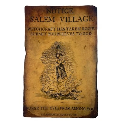 Póster de juicios de brujas de Salem arte gótico pagano brujas de Halloween impresión angustiada Foto 1 de 4