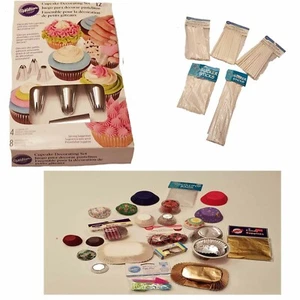 Punte per decorazione torte fodere per cupcake fogli di carta bastoncini per lecca-lecca - Foto 1 di 12