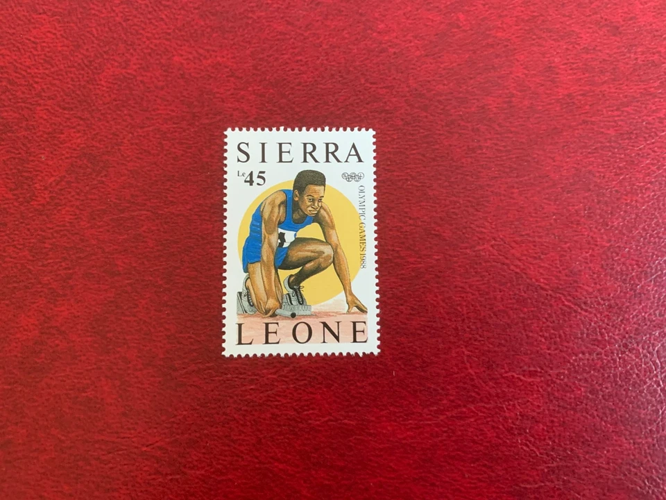 SIERRA LEONA 1987 MNH JUEGOS OLÍMPICOS SEÚL 1988 CORRIENDO 100 METROS SPRINT Foto 1 de 1