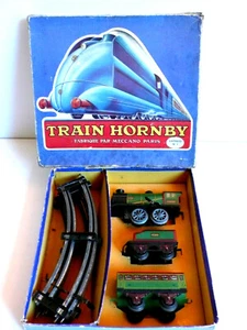 TRAINS HORNBY ÉCHELLE "O" COFFRET EXPRESS N°1 MÉCANIQUE ANNÉES 50 FONCTIONNE - Imagen 1 de 10