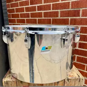 1970s Ludwig Stainless Steel 10x16 Timp-Tom Concert Tom Marching Drum - Picture 1 of 7