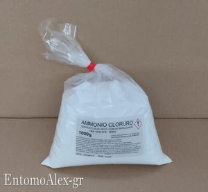 AMMONIO CLORURO SEMOLATO 1kg puro 99,5% sali di ammonio con antimpaccante - Foto 1 di 1