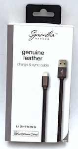 Symantha Taylor 04031 Genuine Leather Charge & Sync Cable 3ft - For Apple iPhone - Photo 1 sur 8