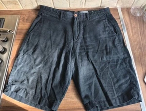 GAP Mens Chino Shorts Jorts W32 Medium Black / Navy Blue Cotton Summer Cargo - Picture 1 of 15