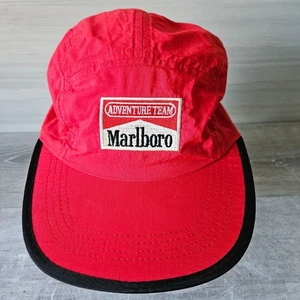 Marlboro Adventure Team rot Nylon Mütze Kappe Tabak Vintage 90er Riemen Promo Werbeanhänger - Bild 1 von 10