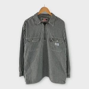 Vintage Levi’s Pull Over 1/4 Zip Striped Men’s Long Sleeve Shirt Size Large - Picture 1 of 10