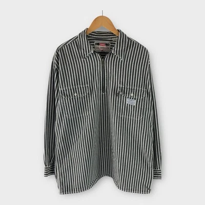 Vintage Levi’s Pull Over 1/4 Zip Striped Men’s Long Sleeve Shirt Size Large - Image 1 of 4