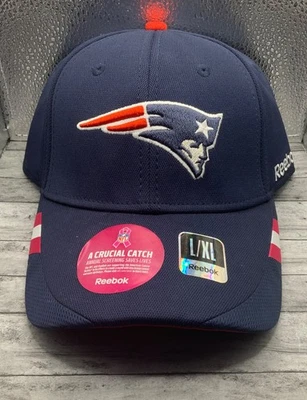 Gorra ajustada Reebok NEW ENGLAND PATRIOTS Crucial Catch FLEX L/XL difícil de encontrar ¡NUEVA! Foto 1 de 4